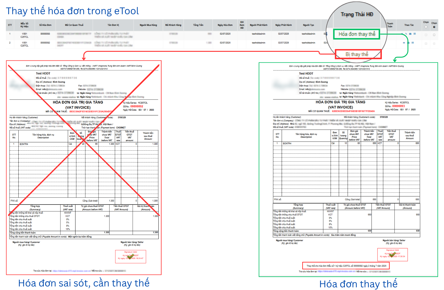 Lập Hóa Đơn Thay Thế: